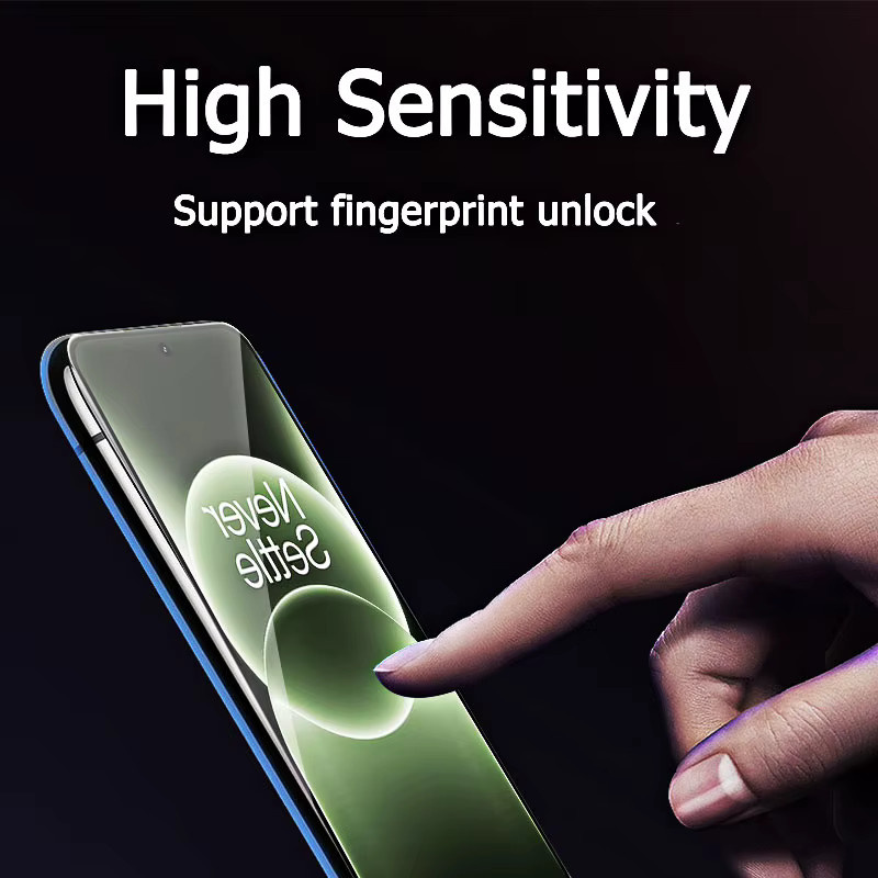HD-Displayschutzfolie aus gehärtetem Glas für OnePlus Ace 6T, transparent, kratzfest und fingerabdruckresistent - Bild 4