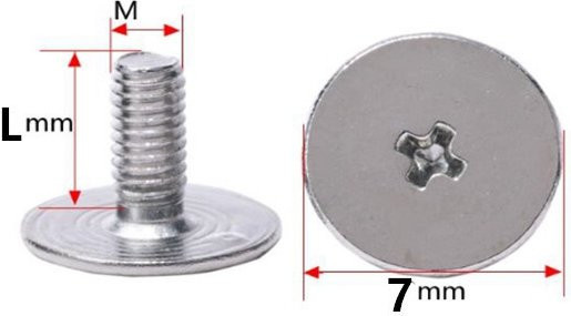 50 Stück WHOOPEE Manipulationssichere Laptop-Schrauben für Notebook und Computer, M2,5 und M3, Carbon-Nickel-Beschichtung, Silber - Bild 1