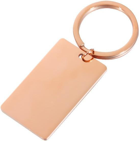 Love Home Garden Schlüsselanhänger, rechteckig, Edelstahl, rose gold, Unisex - Bild 1