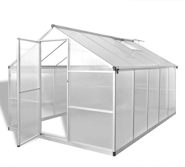 Verstärktes Aluminium Gewächshaus mit Fundament furnicato 7,55 m² - Bild 1
