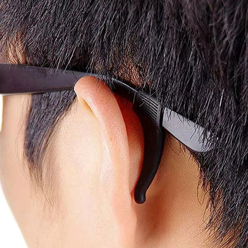 Silikon Ohr Grip Brillen Bein Ohr Haken Stopper, Schwarz, Weiß - Bild 3
