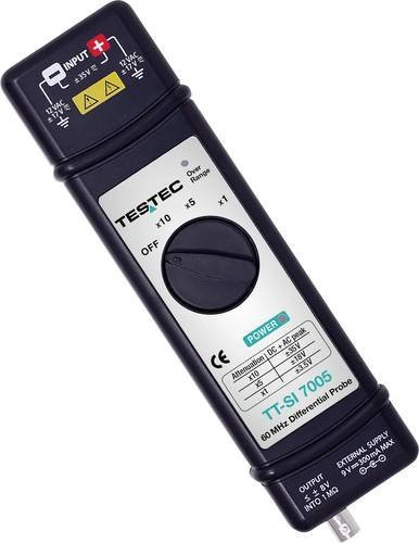 Testec TT-SI 7005 Differential-Tastkopf 60MHz in Schwarz mit 1:1, 5:1 und 10:1 Übersetzungsverhältnissen - Bild 1