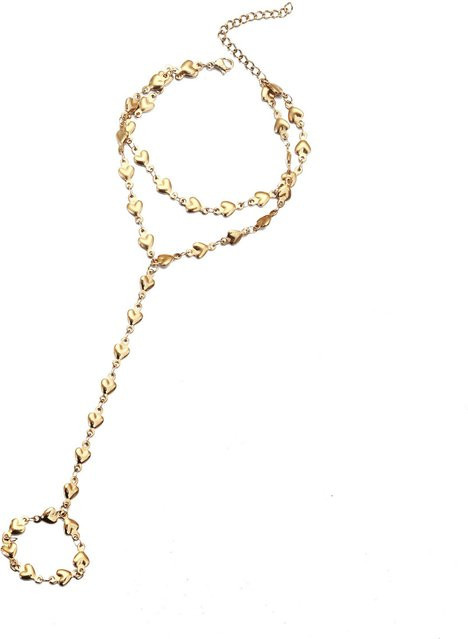 Minamama Sklaven Armband, Edelstahl, Herzform, Gold, Damen - Bild 1