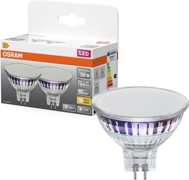 OSRAM LED-Reflektorlampe SPOT MR16 GL, GU5.3, 6,5W, 630lm, Warmweiß - Bild 1