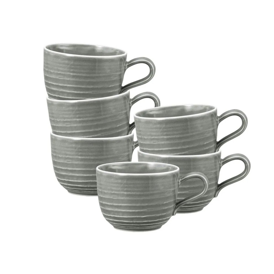 Seltmann Weiden Terra Kaffeetassen Perlgrau 6er Set mit 260 ml Inhalt - Bild 2