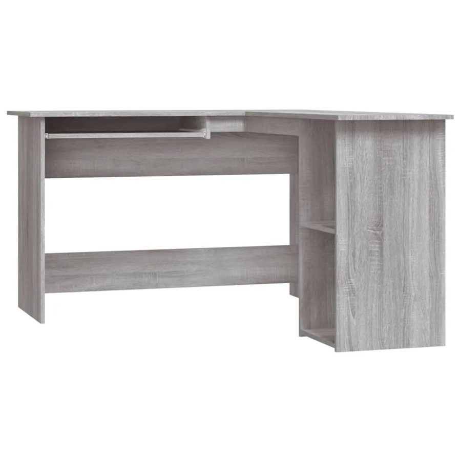 vidaXL Eckschreibtisch in Grau Sonoma aus Holzwerkstoff, B/T/H: 140 x 120 x 75 cm - Bild 2