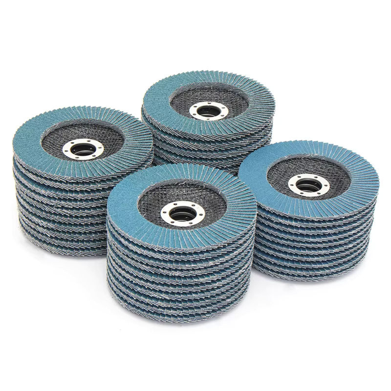 KingHui 10er Set Fächerschleifscheiben für Winkelschleifer, Durchmesser: 125 mm, Körnung: 40/60/80/120, Farbe: Blau, geeignet für Metall, Kunststoff und Holz - Bild 4