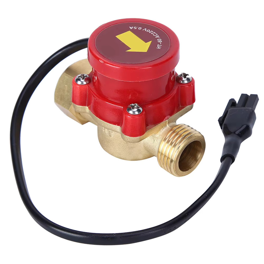 Qiilu Automatische Wasserpumpe mit Durchflusssensor und Drucksteuerung HT-60, Farbe: Rot, Anschluss: G1/2in, 220V, 60W - Bild 3