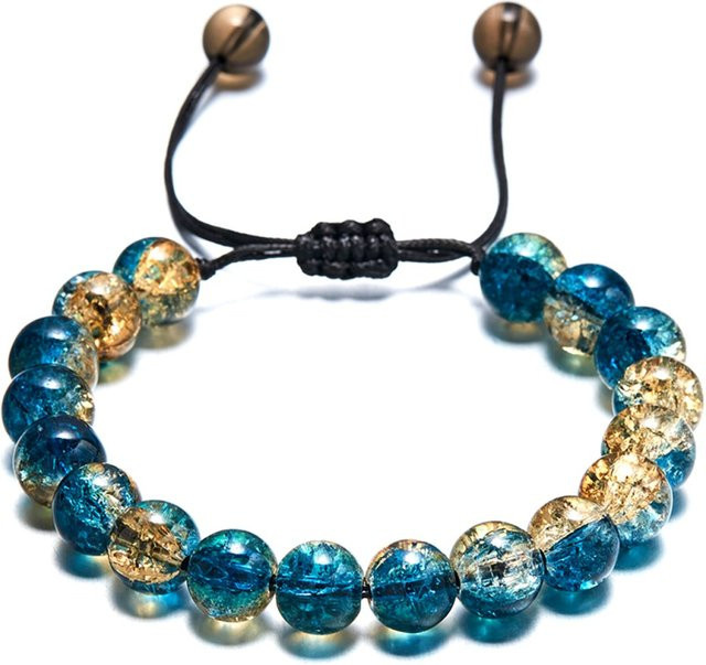 Rinhoo Armband, Bunte Kristall Glas Perlen, Unisex - Bild 1