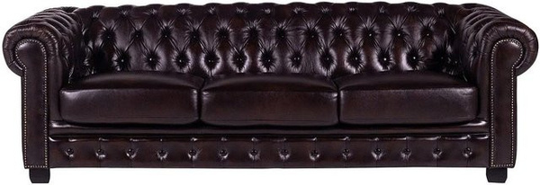 Vente-unique Sofa Brenton Chesterfield in Schokoladenbraun mit Breite: 240 cm