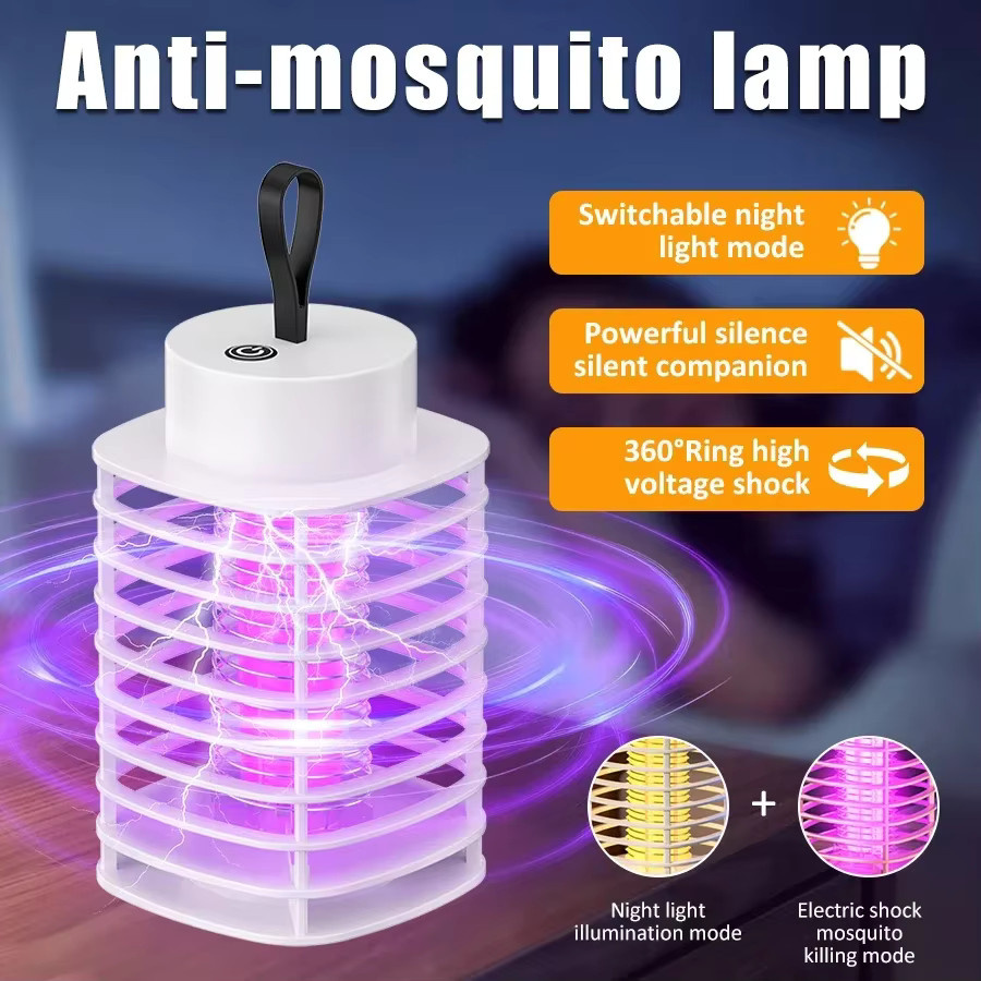 GGBEE Mückenkiller-Lampe in Weiß, Geräuschloser elektrischer Mückenschläger und tragbarer Insektenvernichter für Schlafzimmer und Outdoor - Bild 2