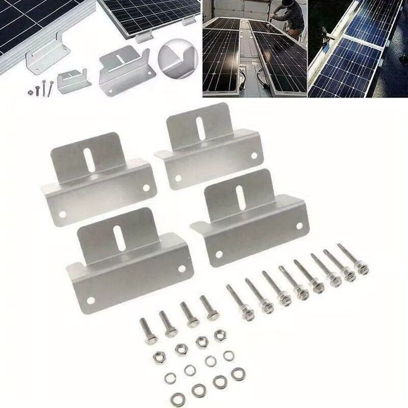 RVPOZWER 32-teiliges Solarpanel Z-Montagehalterungen-Set aus Aluminium in Silber für Wohnwagen, Wohnmobile und Boote - Bild 3