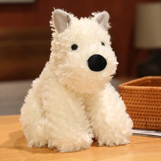 Joyful toys Britische West Highlands Hundepuppe, weiß, 35cm - Bild 1