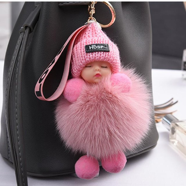 Anhänger Plüschpuppe, rosa, Damen - Bild 1
