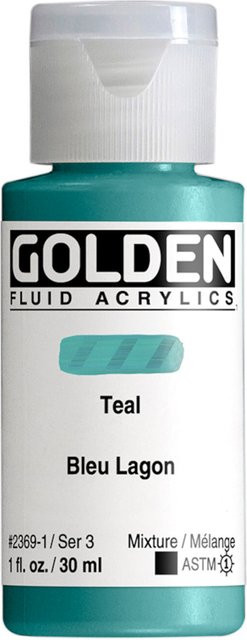 Golden Fluid Acrylfarbe Blaugrün von Golden Acrylics - Bild 1