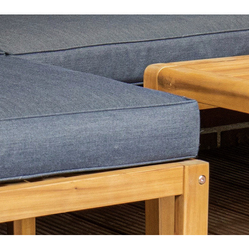 Acamp Loungeset Malaga mit 4 Sitzplätzen in Grau und Schwarz aus FSC Teak-Akazienholz mit UV-beständigen Polstern - Bild 5