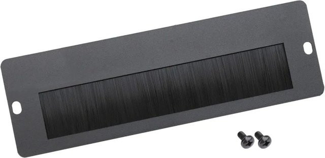 HMF Kabeldurchführung mit Bürsteneinsatz für 10 Zoll Serverschrank in Schwarz - Bild 1