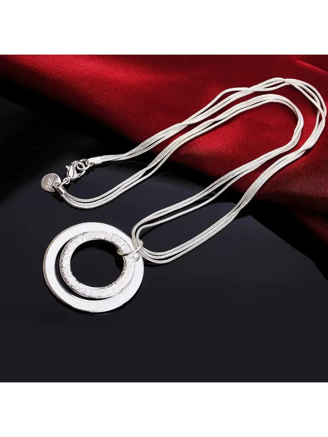 Charm Fashion Halskette 925 Silber, 45 cm, Damen - Bild 7