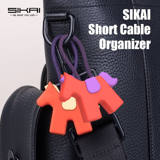 SIKAI 240W USB-C zu USB-C Magnetisches Kurzkabel mit Pony-Design Kabelorganisator für Schnellladung und Datenübertragung, Länge: 0,16 m - Bild 1