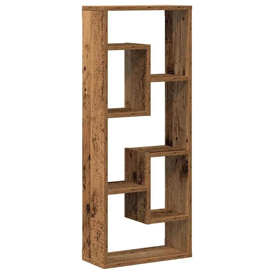 vidaXL Wandregal in Altholz-Optik aus Holzwerkstoff, Braun, B/T/H: 36 x 16 x 90 cm - Bild 2
