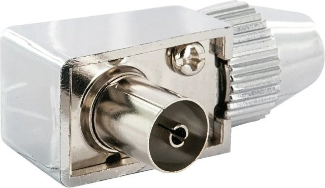 Schwaiger Koaxial Winkelbuchse in Silber - Bild 1