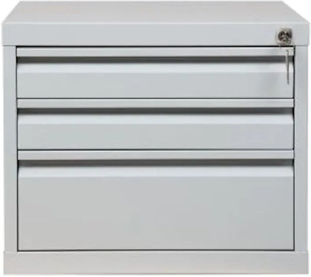 PROREGAL Unterbaucontainer Sparrow für Werkbank Cricket mit 3 Schubladen, Grau, H: 38 cm, B: 46 cm, T: 55 cm - Bild 1