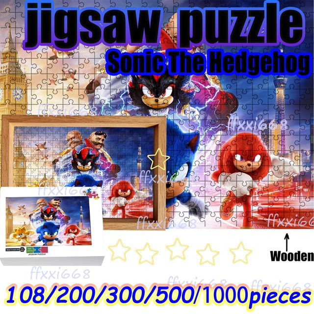 Funko Sonic the Hedgehog Holzpuzzle, 108 Teile - Bild 1