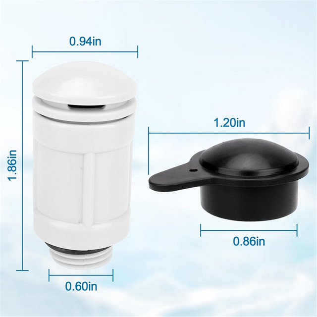 Intex Luftstrahlventil und Luftstrahlventilkappe in Weiß für oberirdische Pools, passend für Einlassmodelle 12363 und 12373, kompatibel mit 26165EH und 26 - Bild 1