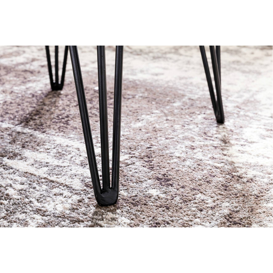 Wohnling Couchtisch aus Sheesham Holz mit Live Edge Design in Schwarz und Braun, B/H/T: 56 x 38 x 51 cm - Bild 2