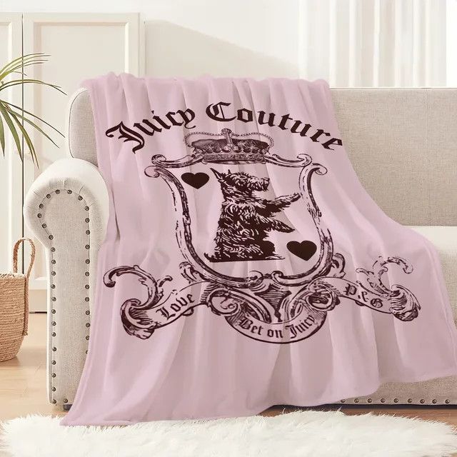 Juicy Couture Überwurfdecke aus weichem Plüsch - Bild 1