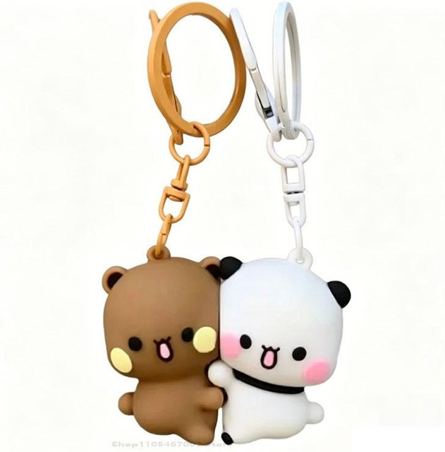 Magnetischer Schlüsselanhänger Panda Bubu Dudu, White, Unisex - Bild 1