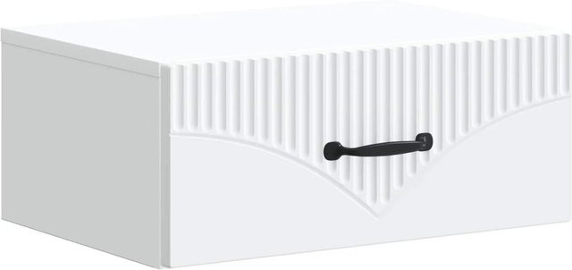 vidaXL Wandmontierter Nachttisch in Weiß, Modernes Design aus Holzwerkstoff, B: 49 cm, T: 34,5 cm, H: 20 cm - Bild 1