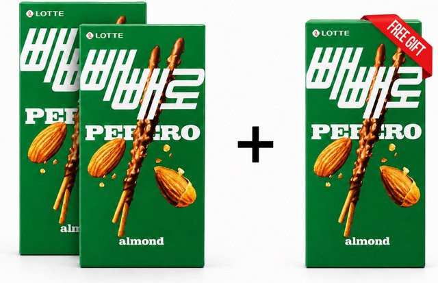 Lotte Pepero Mandel Schokolade Keksstäbchen 3 x 32 g - Bild 1