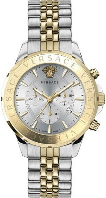 Versace Chronograph, Quarz, Edelstahl, Silber, 44 mm, Herren - Bild 1