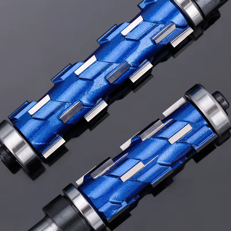 Xcan Bündigfräser mit 12mm Schneidendurchmesser und 1/2 Zoll Schaft, Spiral-Vollhartmetall-Trimmfräser mit Doppel-Lager für CNC und Holzbearbeitung, Blau - Bild 3