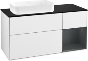 V&B Waschtischunterschrank Finion mit Wandbeleuchtung, Weiß lackiert, Breite: 120 cm, Tiefe: 50,1 cm, Höhe: 50,1 cm - Bild 1