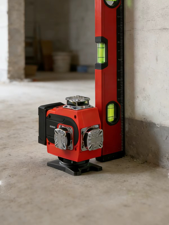 YEVOLT Grüner Laser-Nivellierer YVGLL4CH16-Serie 4-Ebenen 16-Linien Selbstnivellierend 360° 4D Elektrowerkzeug Messinstrument mit Stativ in Grün - Bild 4