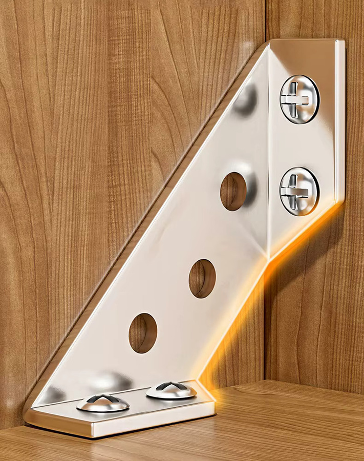 Newshark Universeller Möbel-Eckverbinder aus Edelstahl in Silber - Bild 2