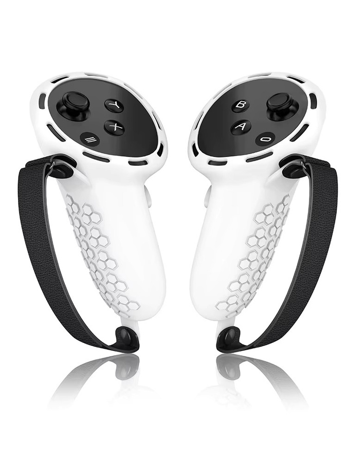 GINWDAY Silikon Griff Schutzhülle für Meta Quest 3 und 3S Controller in Schwarz mit Anti-Kollision Schutz und Grip Shell für VR Zubehör - Bild 7