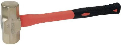 KS Tools Minenhammer aus Aluminium-Bronze mit Glasfaserstiel, Gewicht: 3,1 kg, Länge: 40 cm - Bild 1