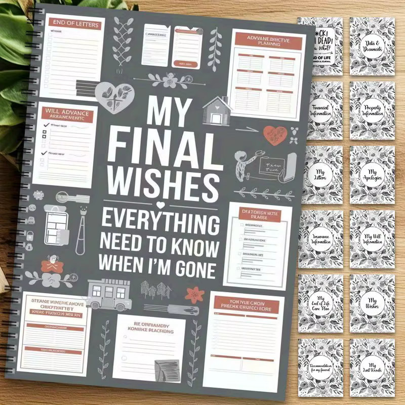 End Of Life-Planer Arbeitsbuch-Organizer aus Papier in gemischten Farben - Bild 4