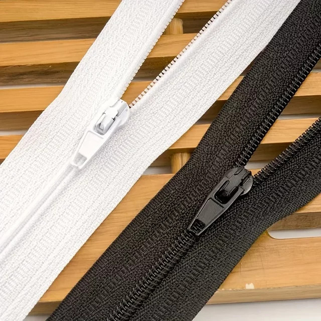10 Stück AAA Nylon selbstsichernde Reißverschlussschieber in Weiß für DIY-Näharbeiten an Röcken, Hosen und Rucksäcken - Bild 1