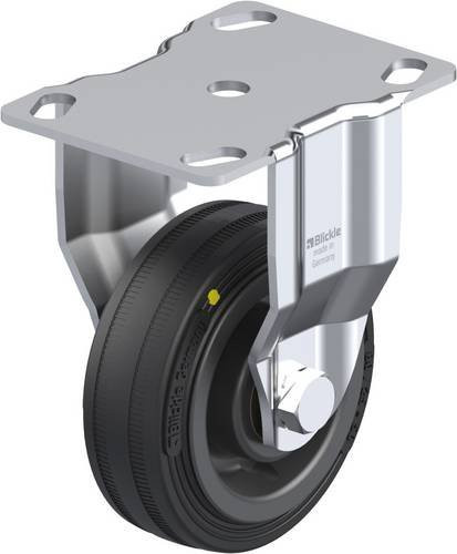 Blickle Bockrolle BKPA-VPA 80K-EL in Schwarz und Grau aus Stahl mit einem Rad-Durchmesser von 80 mm und einer Tragfähigkeit von maximal 60 kg - Bild 1