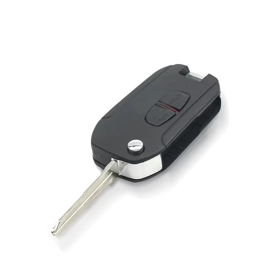 KEYYOU Ersatzfernbedienung für Mitsubishi L200 Shogun Pajero Triton mit ID46 Chip, 433 MHz, 2/3 Tasten, Schwarz - Bild 2