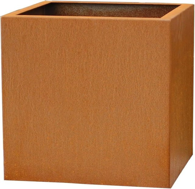 Vivanno Pflanzkübel Block aus Cortenstahl in Rostbraun B/T/H: 50 x 50 x 50 cm - Bild 1