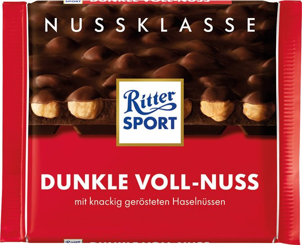 RITTER SPORT Nuss-Klasse Dunkle Voll-Nuss Schokoladentafel 100 g - Bild 1