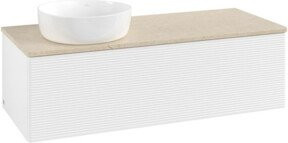 V&B Waschtischunterschrank Antao mit Frontstruktur in Weiß, B/T/H: 120 x 50 x 50 cm - Bild 1