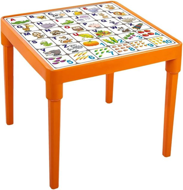 KMND Kindertisch English Alphabet in Hellorange - Bild 1