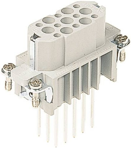 HARTING Stifteinsatz 09210152701 mit 15 Wickelanschlüssen in Grau - Bild 1