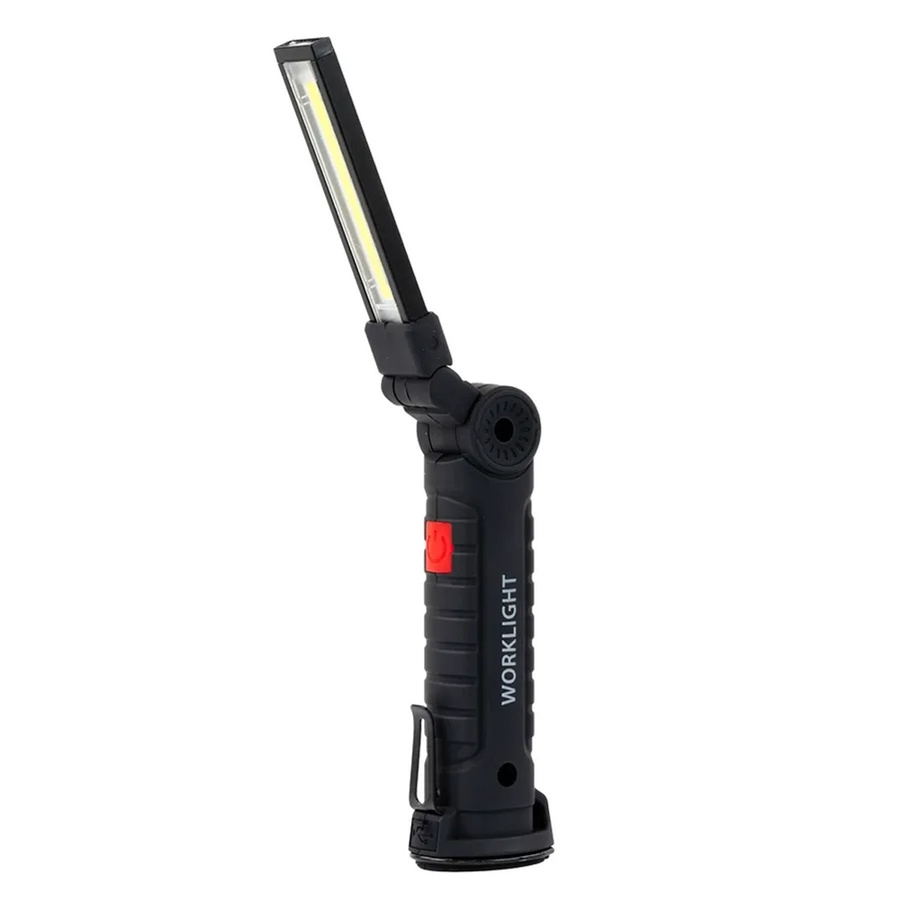 LUXULA LED Arbeitsleuchte COB Werkstattlampe mit Magnet und Haken, 3W, 6000K Kaltweiß, USB-C aufladbar, Schwarz - Bild 2